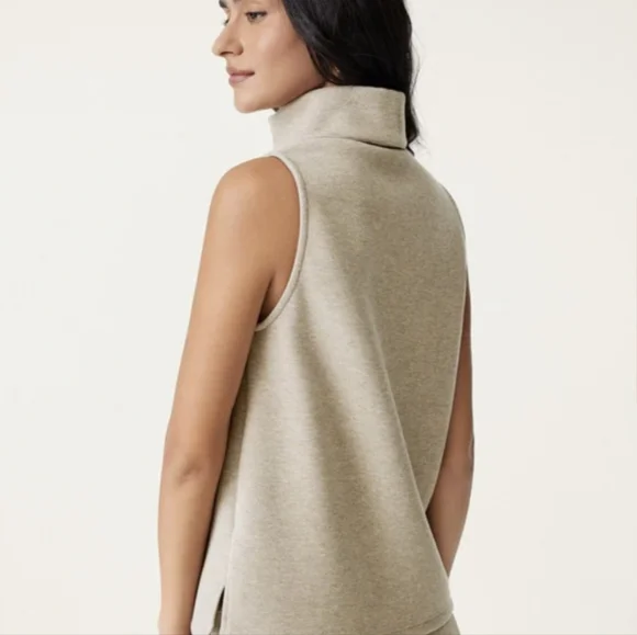 OGL  2 Pcs. Neutral Flare Knit Maxi Skirt and Top Set Beige NWT - Picture 4 of 5